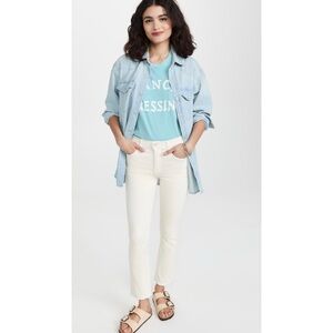 Mother The Mid Rise Dazzler Crop Fray